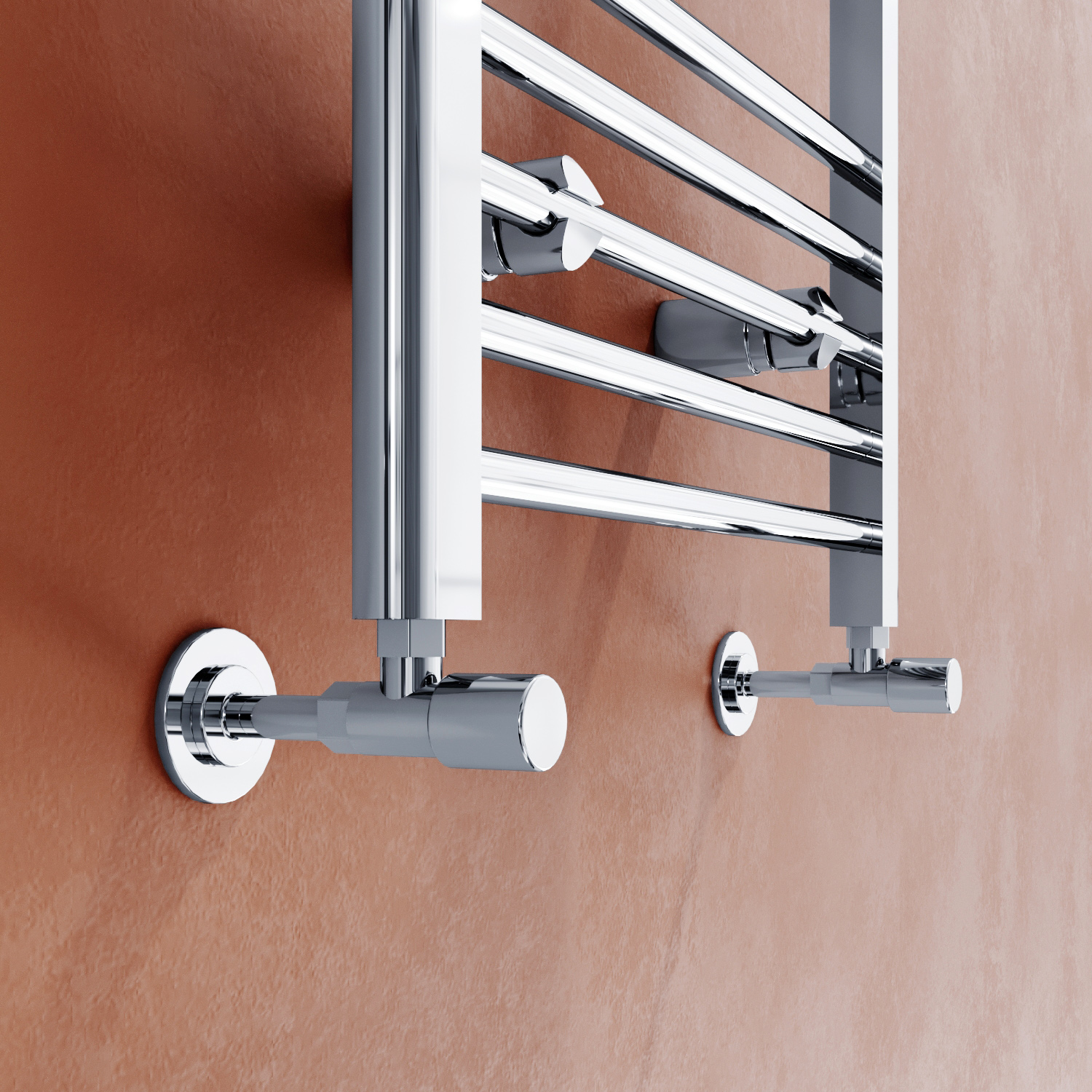 Modern Towel Rail Radiator Chrome Straight Heated Bathroom Rads 1600 x